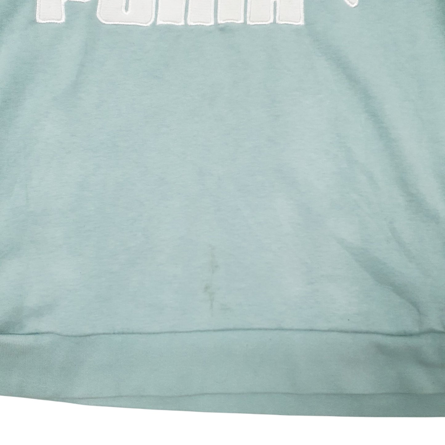 Mens Green Puma Spellout Hoodie Jumper