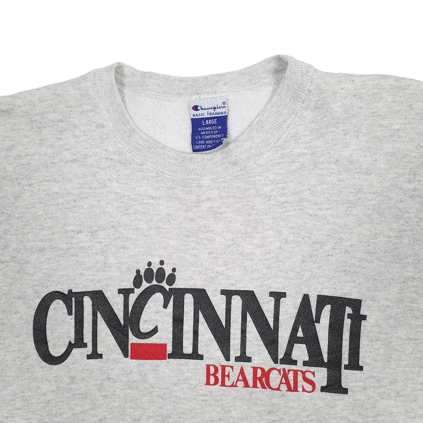 Mens Grey Champion Vintage 1990s Basic Training Cincinnati Bengals NFL Crewneck Jumper