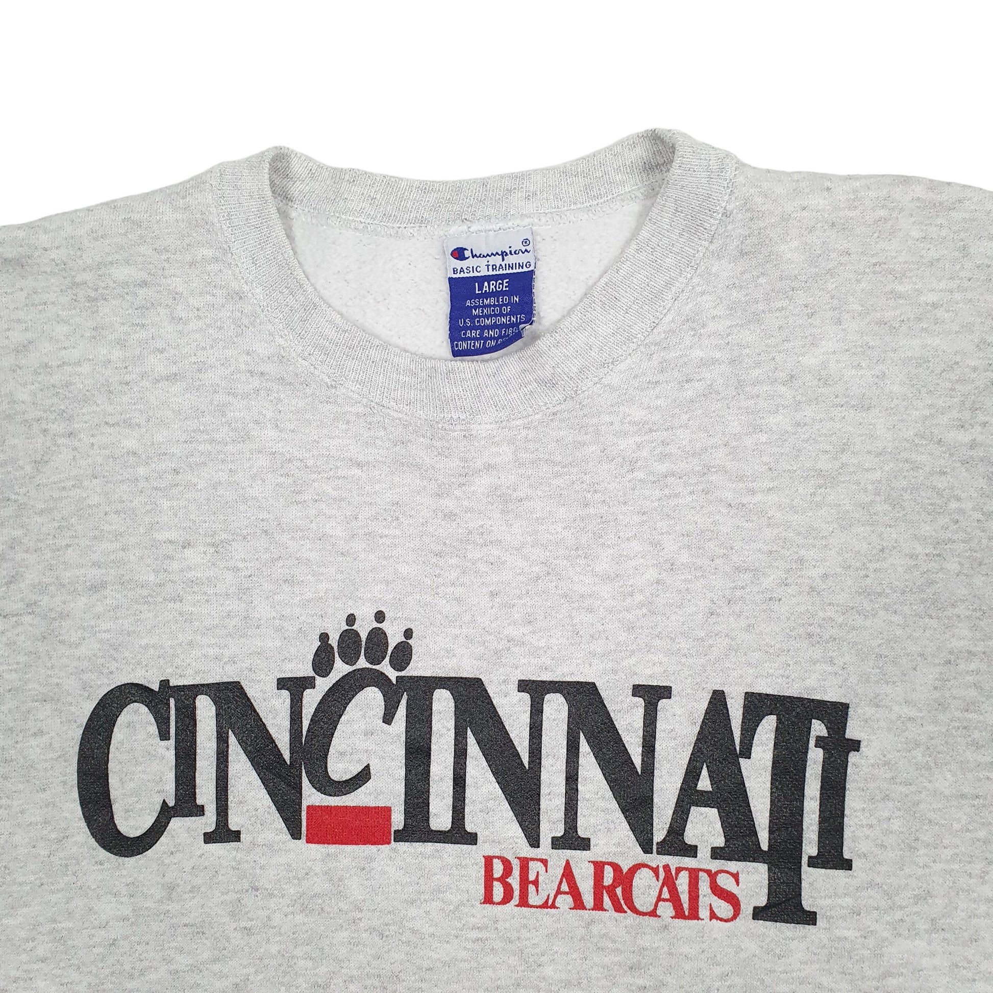 Mens Grey Champion Vintage 1990s Basic Training Cincinnati Bengals NFL Crewneck Jumper