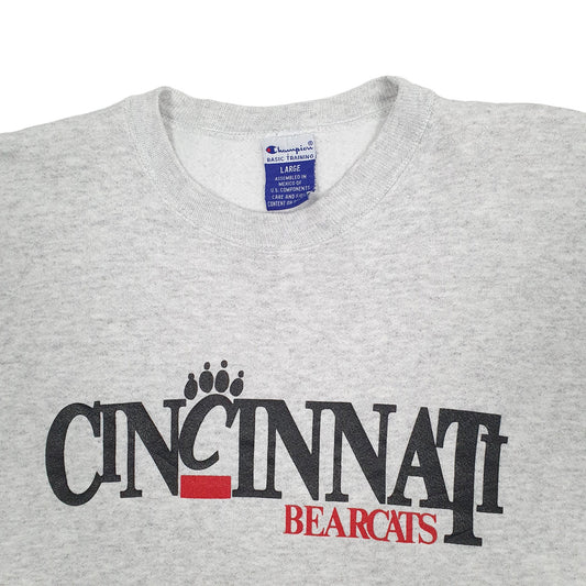 Mens Grey Champion Vintage 1990s Basic Training Cincinnati Bengals NFL Crewneck Jumper