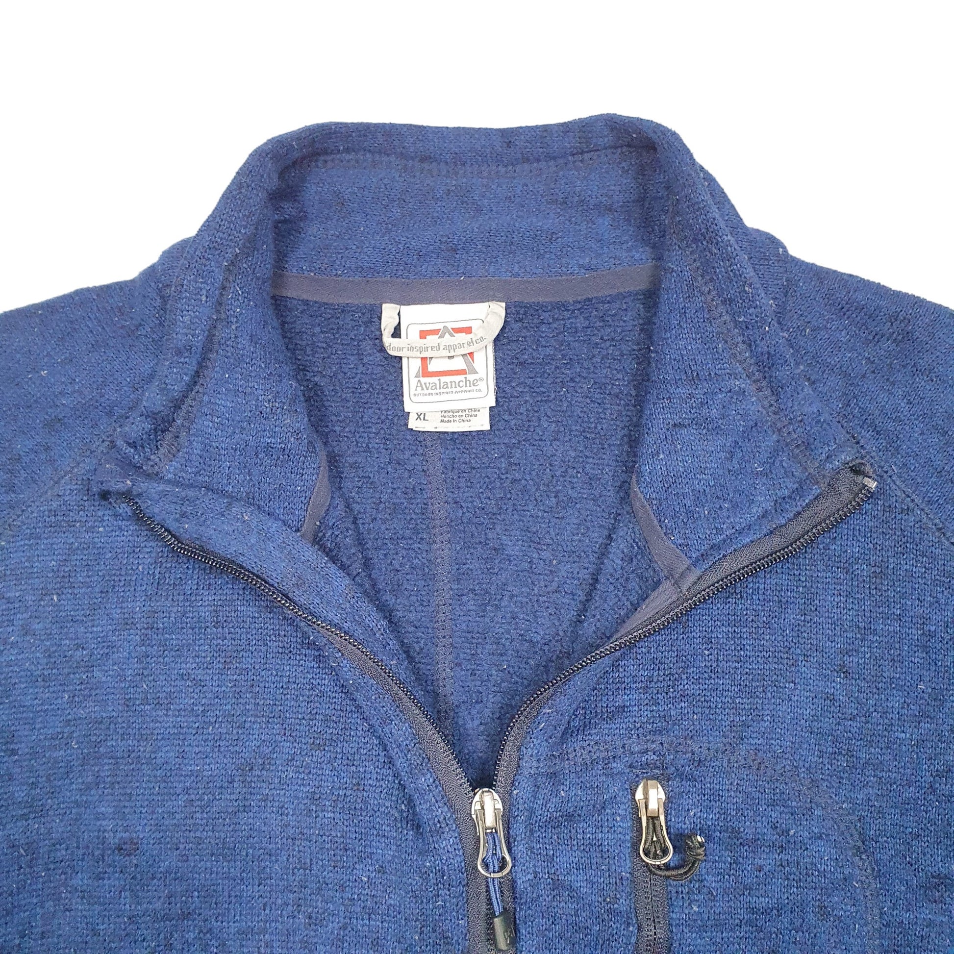 Mens Navy Avalanche Active Hiking Outdoor Full Zip Jumper