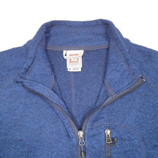Mens Navy Avalanche Active Hiking Outdoor Full Zip Jumper