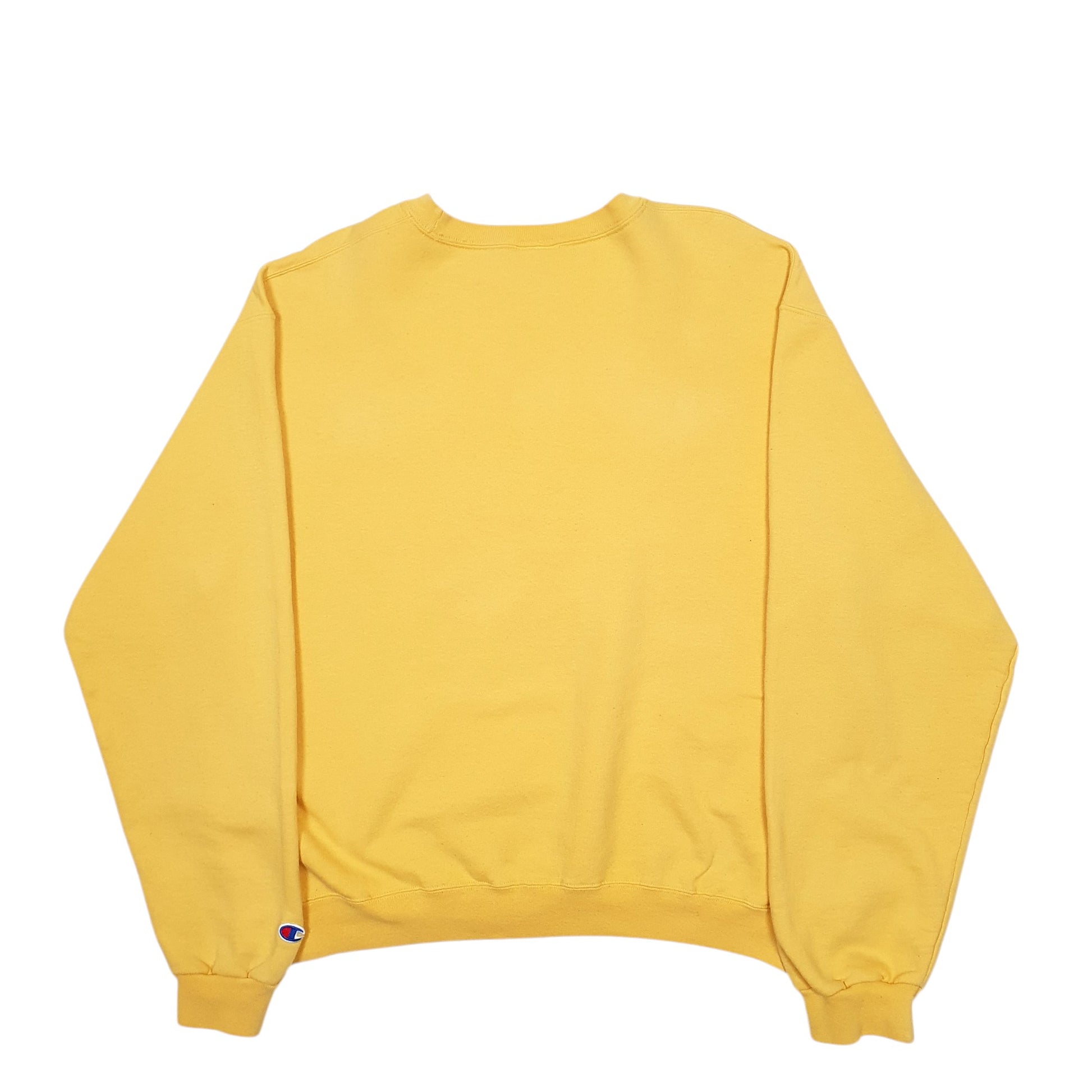 Mens Yellow Champion  Crewneck Jumper