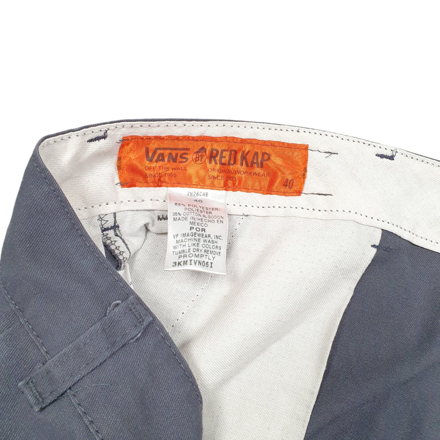 Mens Grey Red Kap Vans Skateboarding BMX Workwear USA Chino Shorts