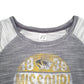 Womens Grey Russell Missouri Tigers Football Half Sleeve USA Crewneck Jumper