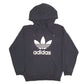 Womens Black Adidas Spellout Hoodie Jumper