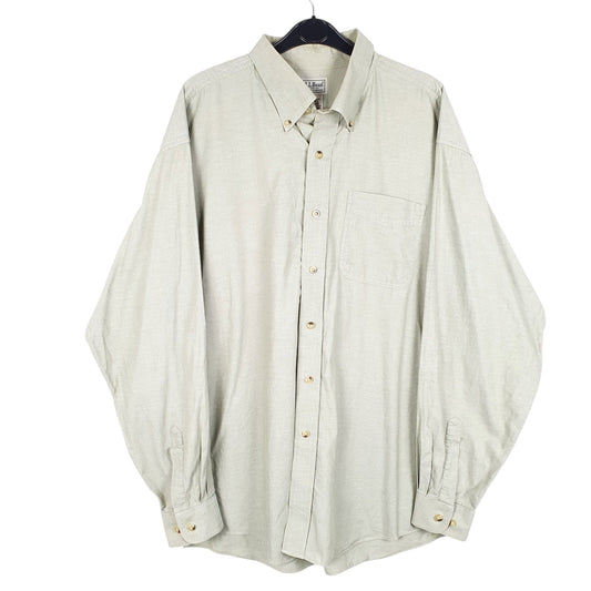 Mens Green L.L.Bean Oxford Long Sleeve Shirt