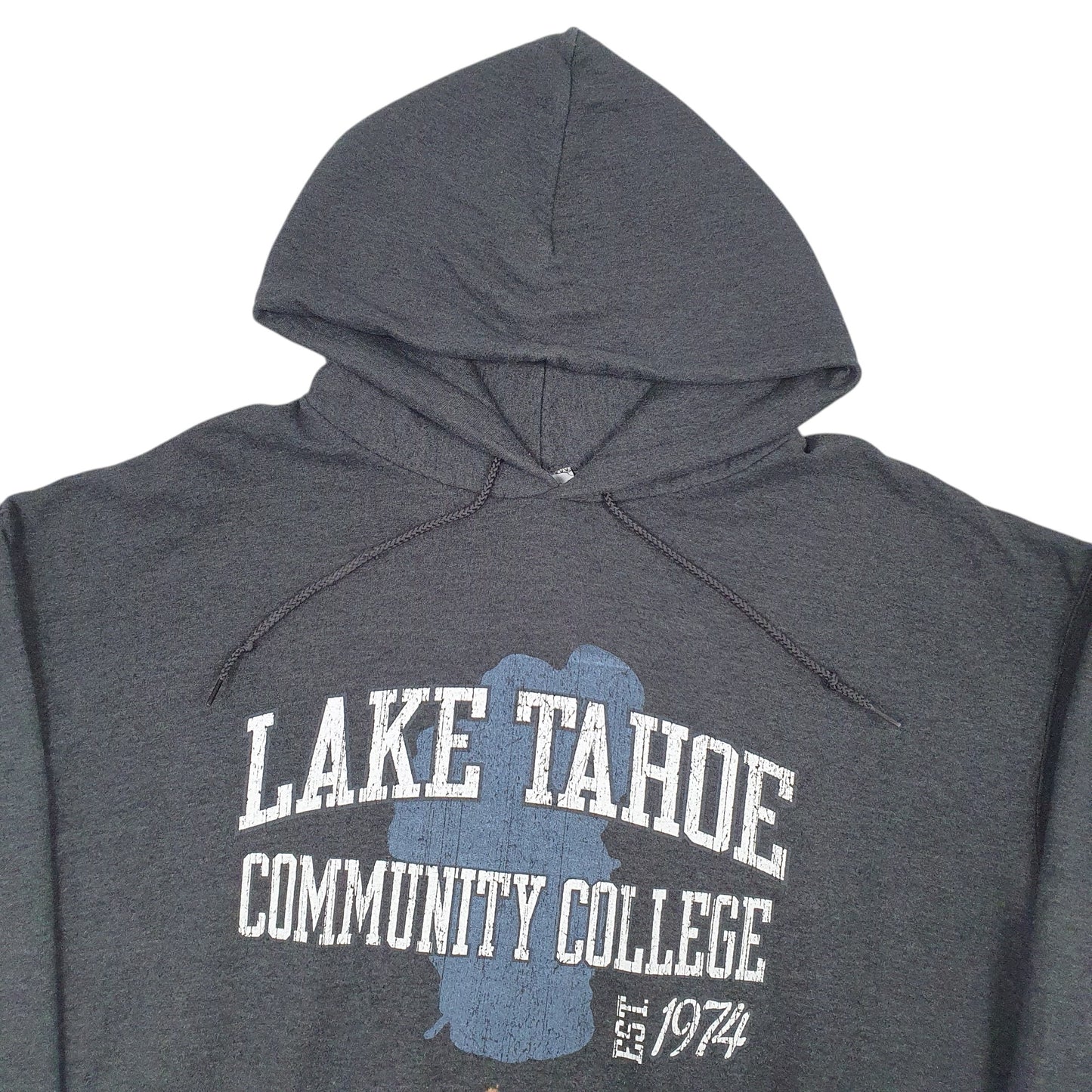 Mens Grey Champion Lake Tahoe Community College Hoodie Jumper