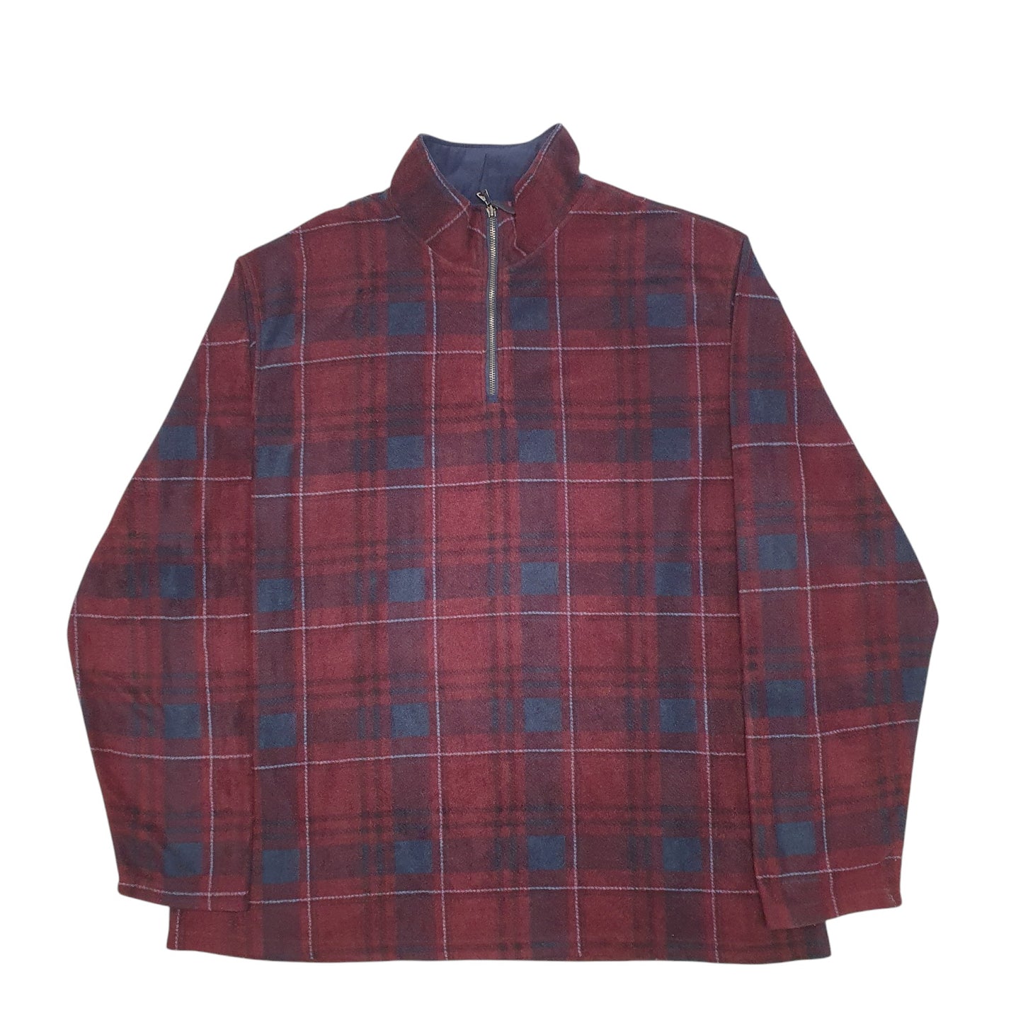 Mens Burgundy Chisholm Trial  Quarter Zip Jumper