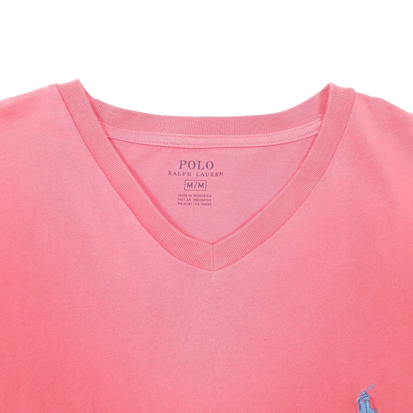 Mens Pink Polo Ralph Lauren V Neck Short Sleeve T Shirt