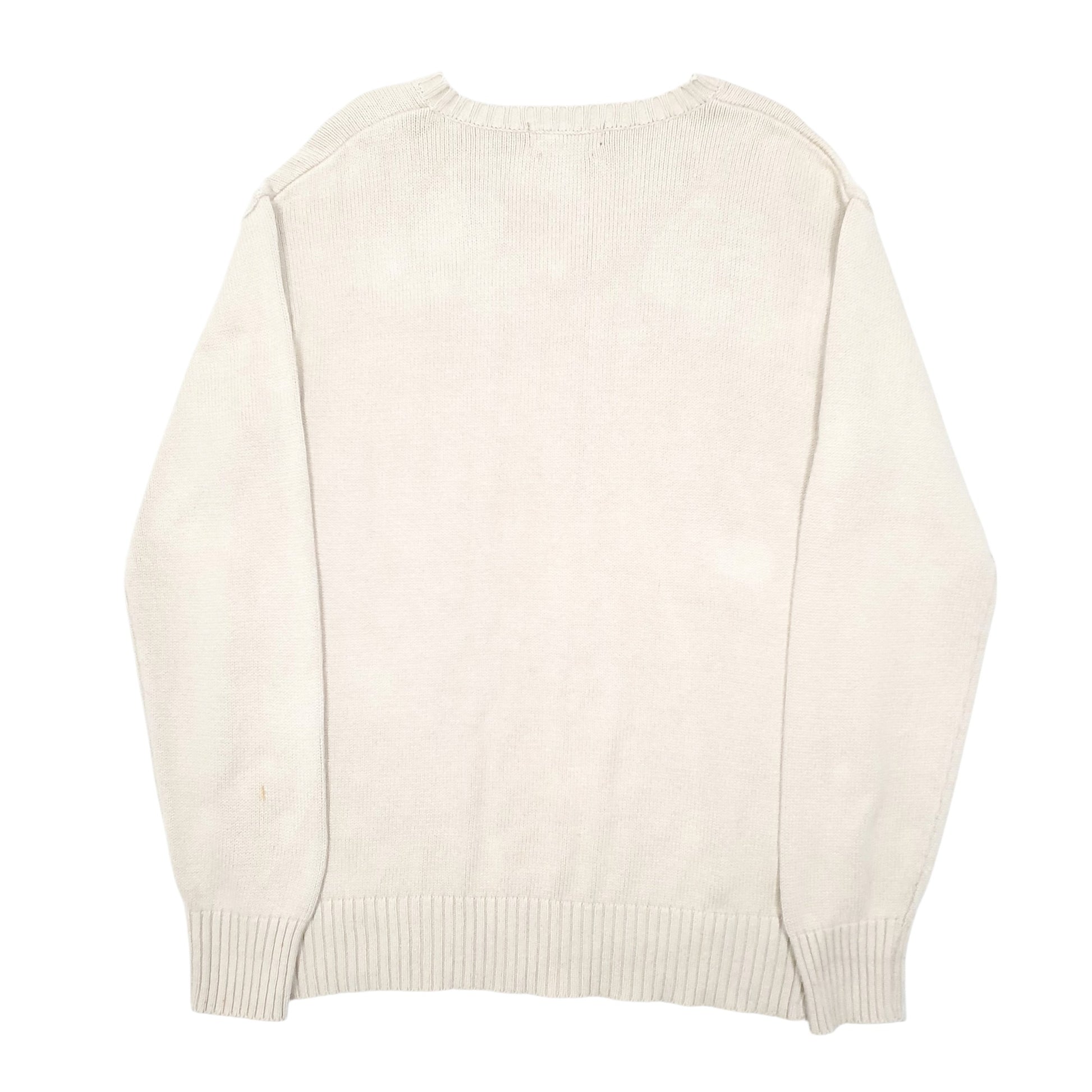 Mens Beige Polo Ralph Lauren Knit V Neck Jumper