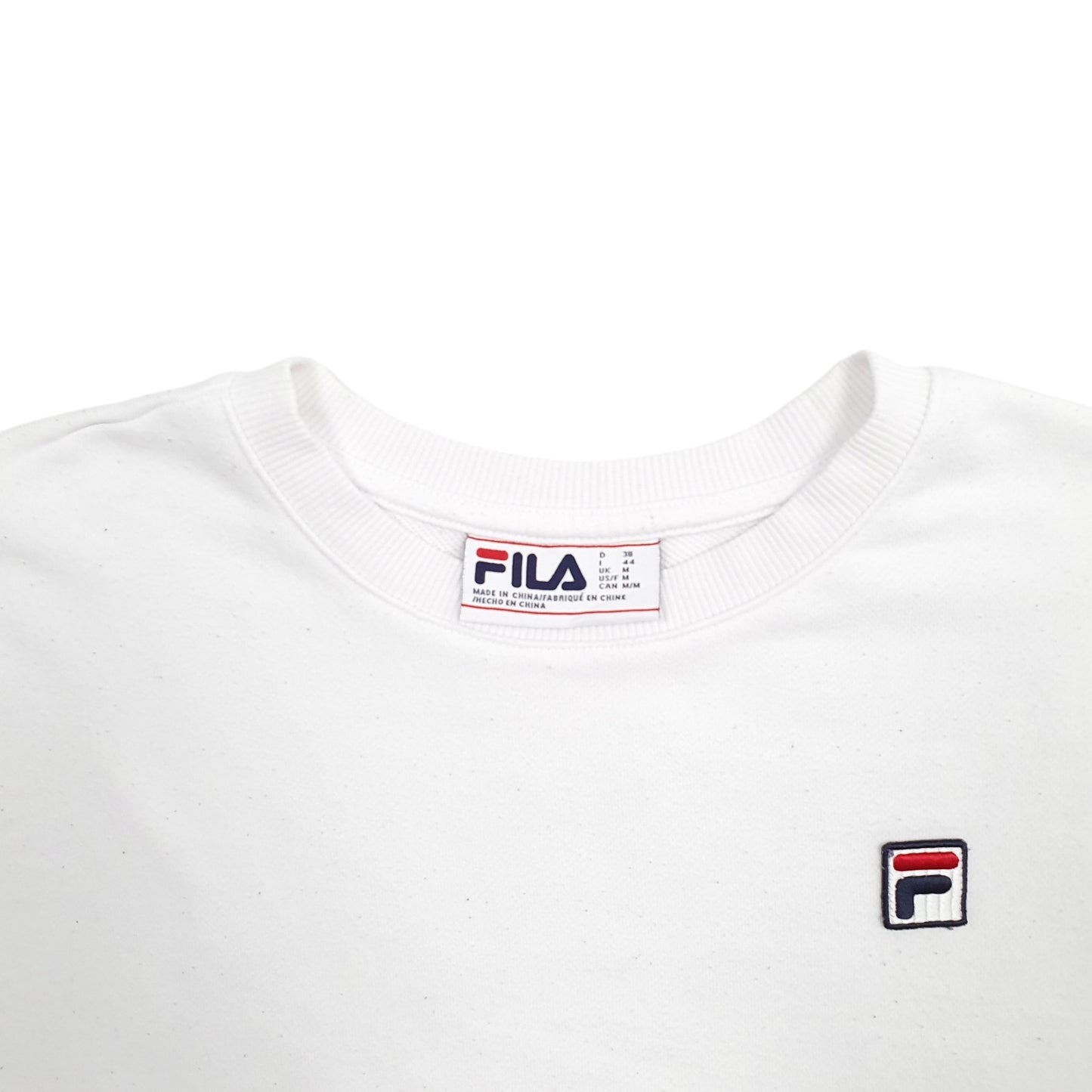 Womens White Fila  Crewneck Jumper