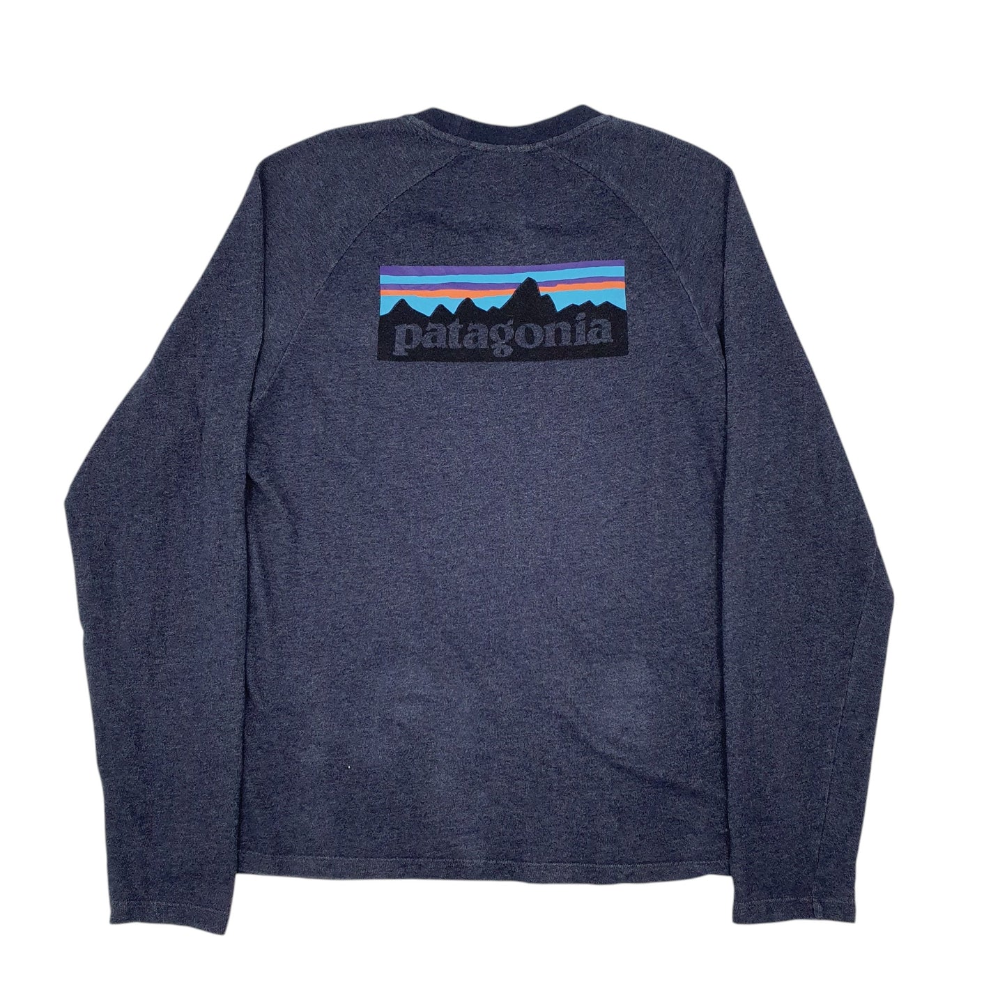 Mens Blue Patagonia Organic Cotton Crewneck Jumper