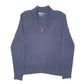 Mens Navy Polo Ralph Lauren Knit Quarter Zip Jumper
