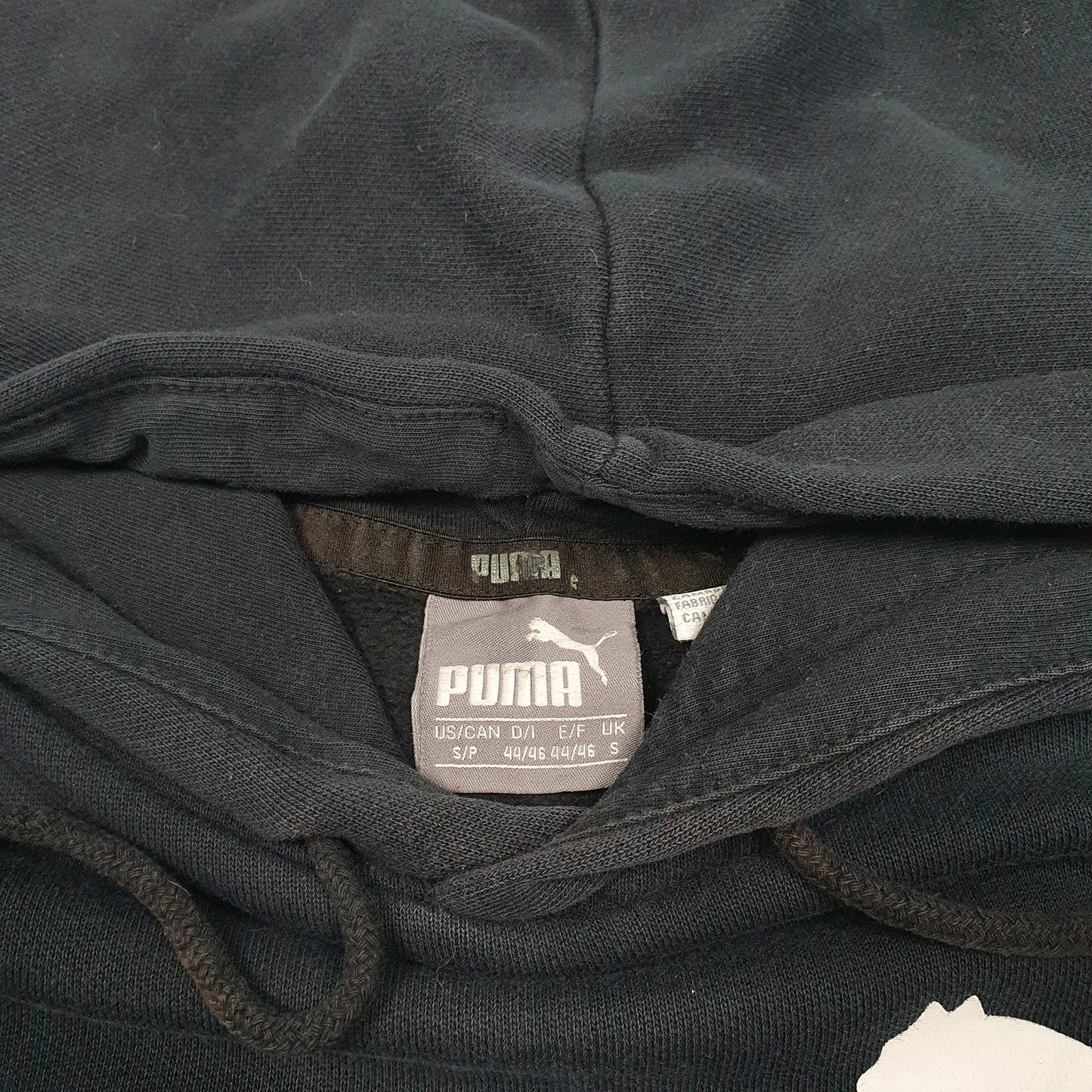 Mens Black Puma Spellout Hoodie Jumper