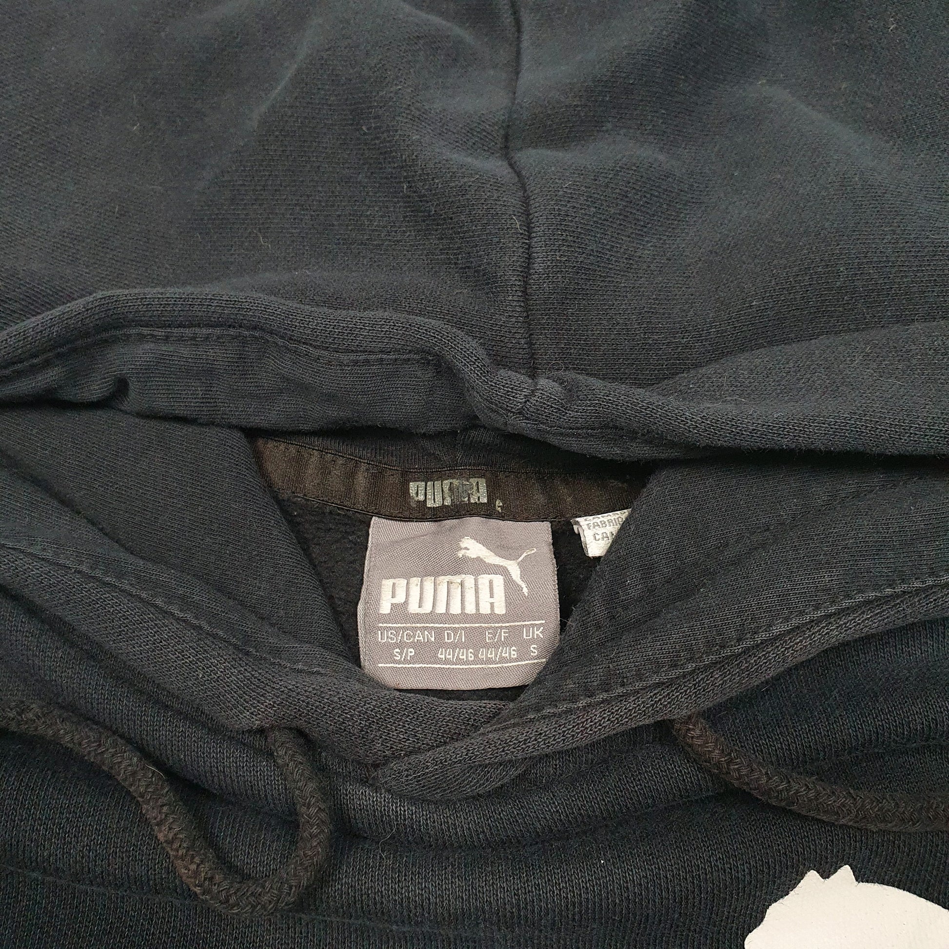 Mens Black Puma Spellout Hoodie Jumper