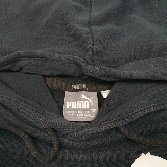 Mens Black Puma Spellout Hoodie Jumper