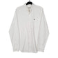 Mens White Lacoste  Long Sleeve Shirt