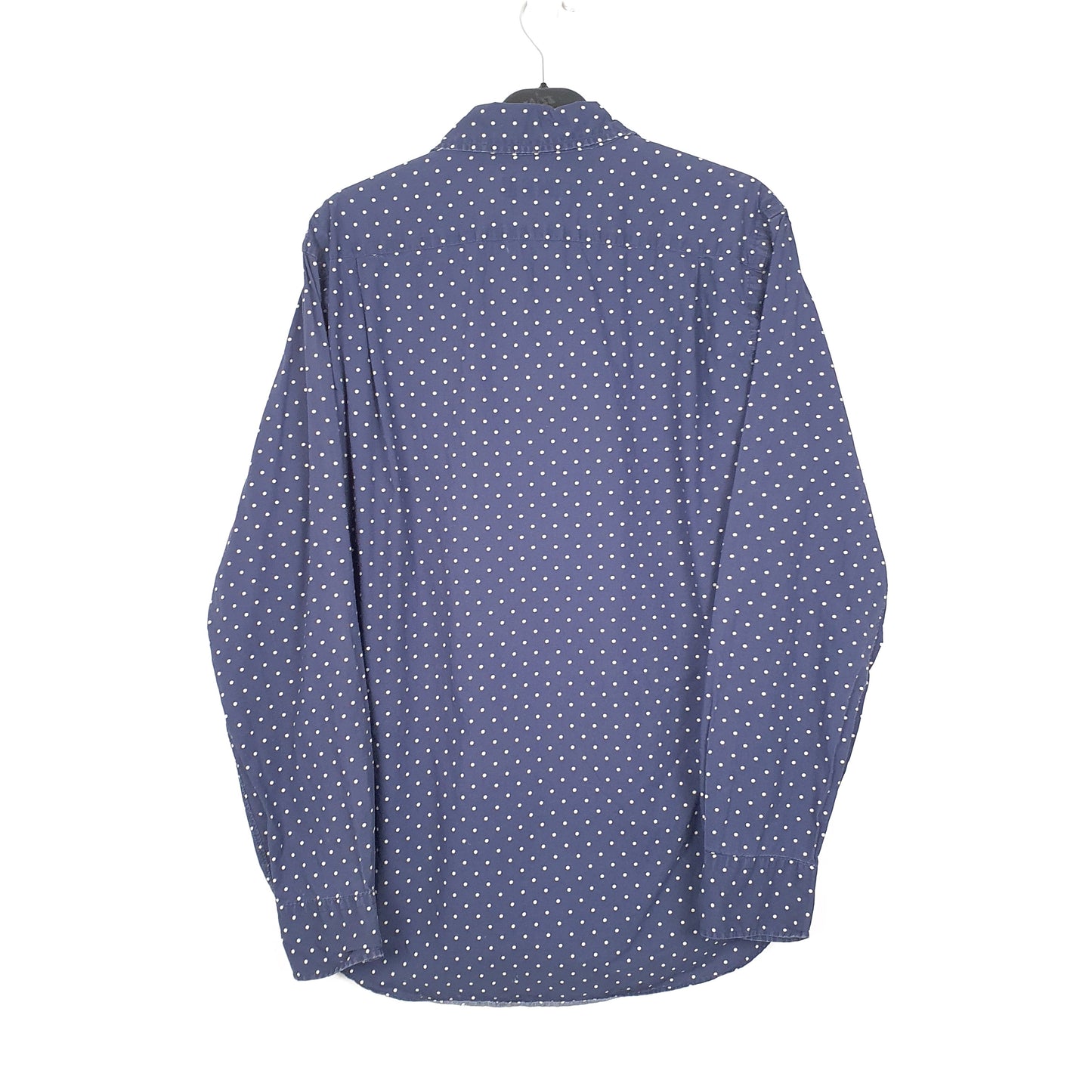 Mens Navy Ralph Lauren Oxford Dot Long Sleeve Shirt