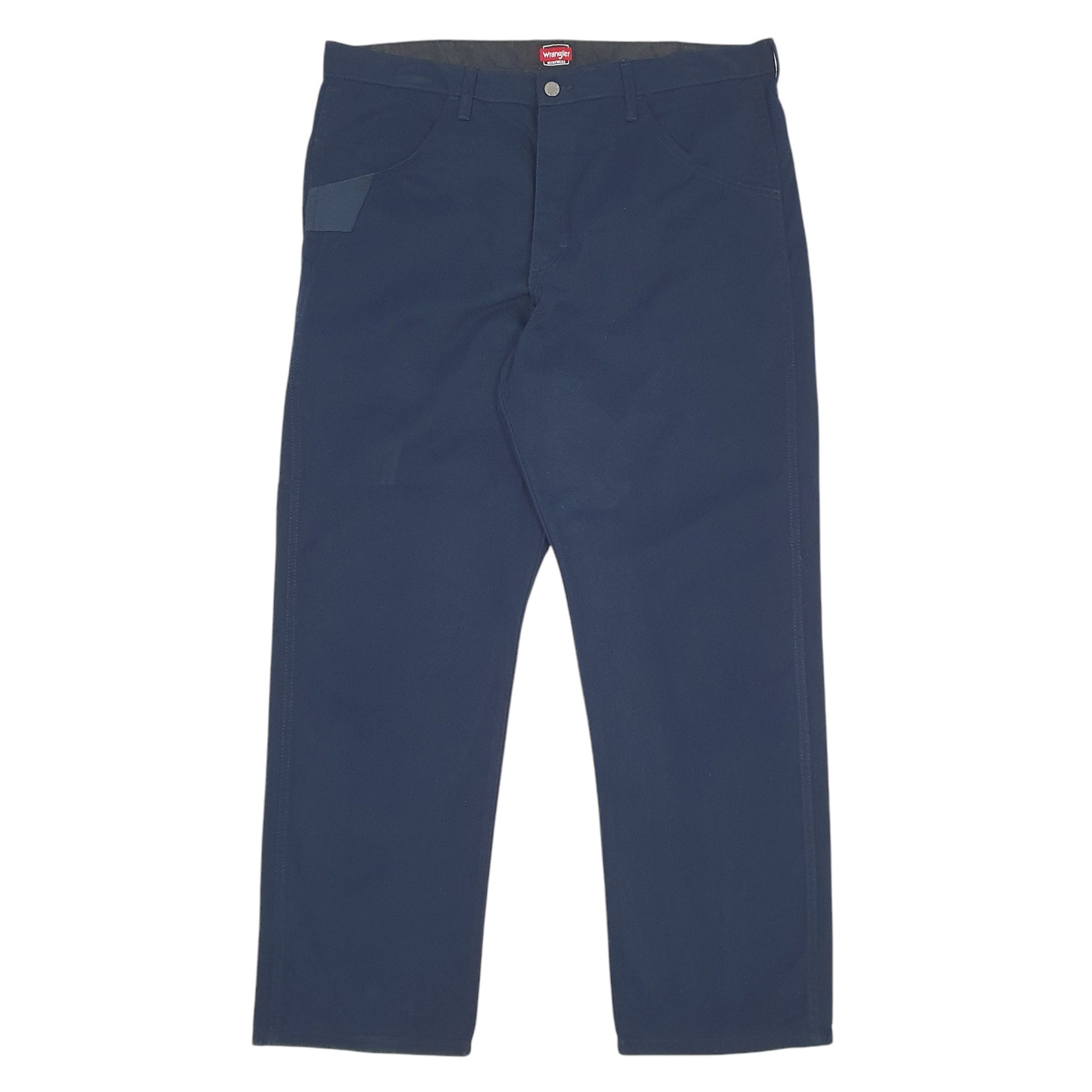 Mens Navy Wrangler WorkWear Chino Trousers