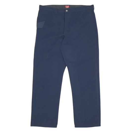 Mens Navy Wrangler WorkWear Chino Trousers