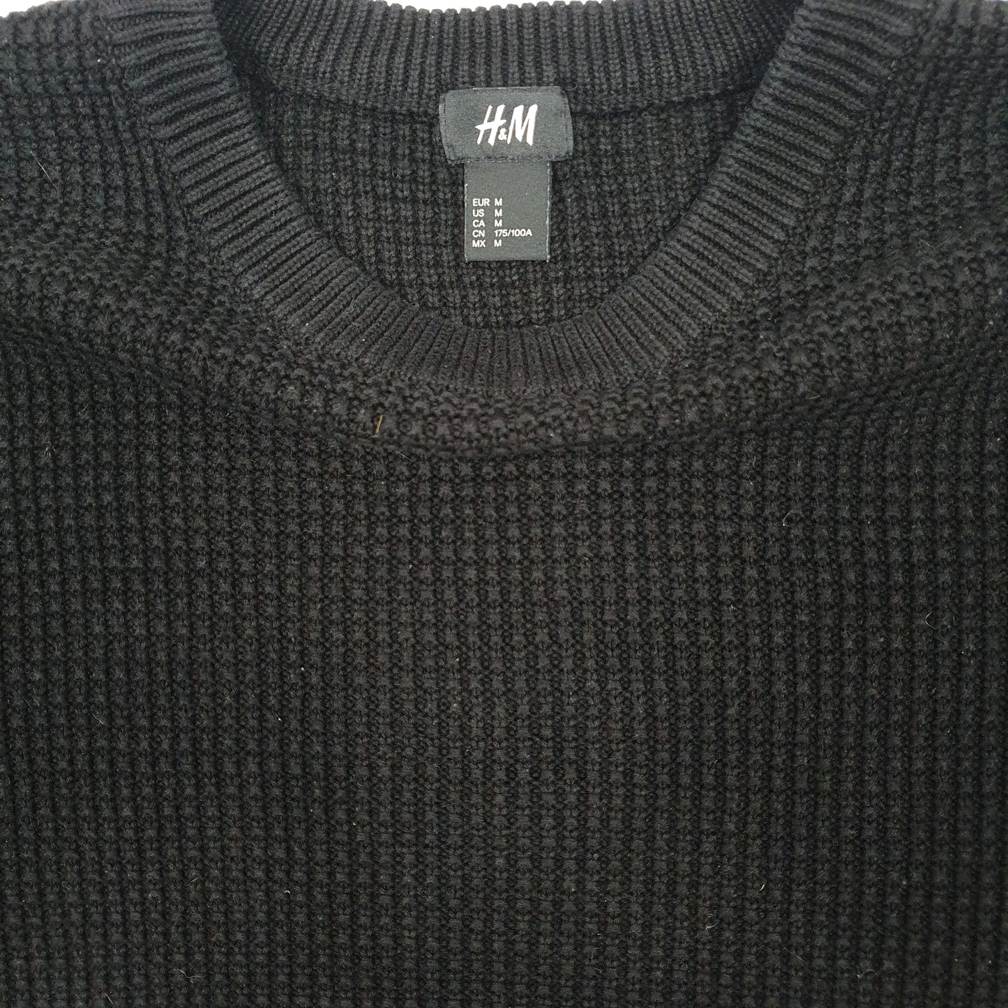 Mens Black H&M  Crewneck Jumper
