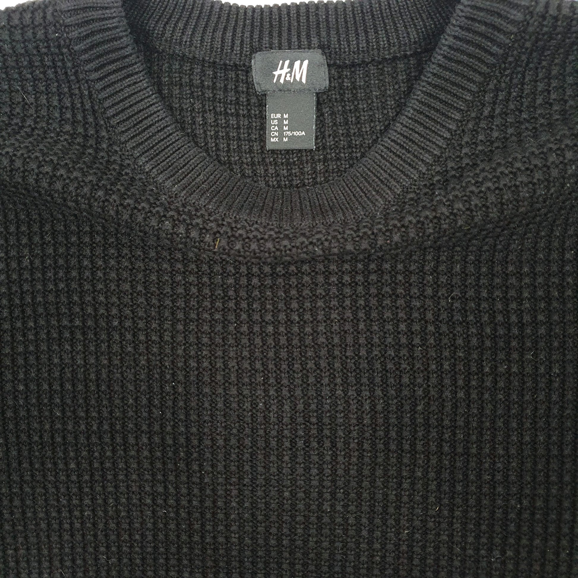 Mens Black H&M  Crewneck Jumper