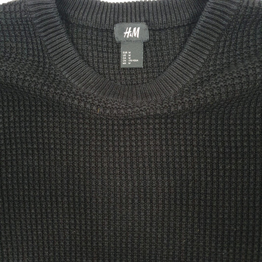 Mens Black H&M  Crewneck Jumper