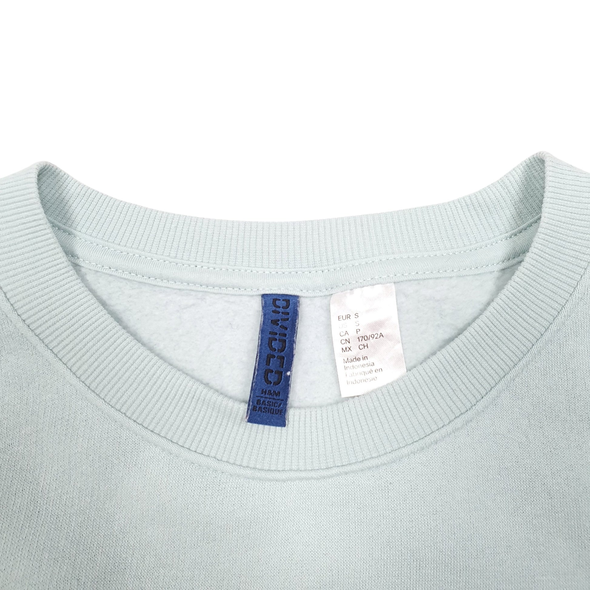 Mens Blue H&M Divided Reworked Crewneck Jumper