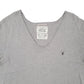 Mens Grey All Saints V Neck Short Sleeve T Shirt