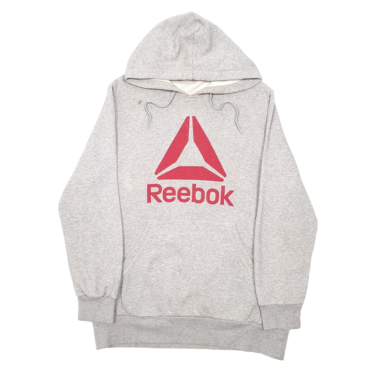 Womens Grey Reebok Spellout Hoodie Jumper