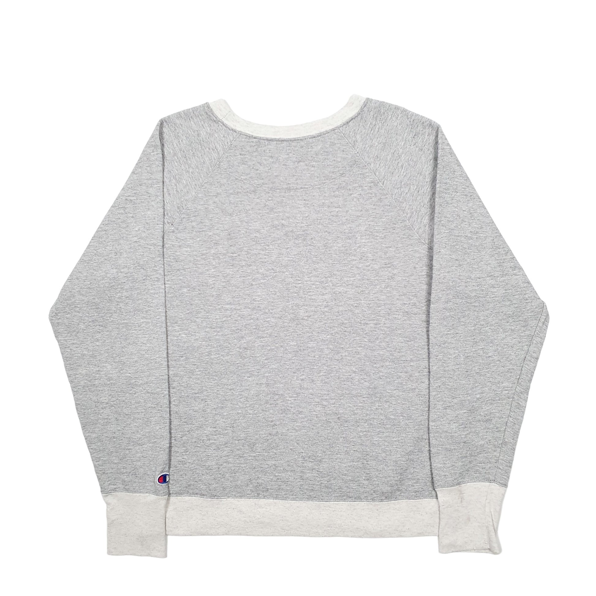 Womens Grey Champion Spellout Crewneck Jumper