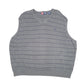Mens Grey Chaps Knit Tank Top Sweater Vest V Neck Jumper