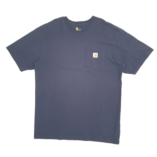 Mens Navy Carhartt  Short Sleeve T Shirt