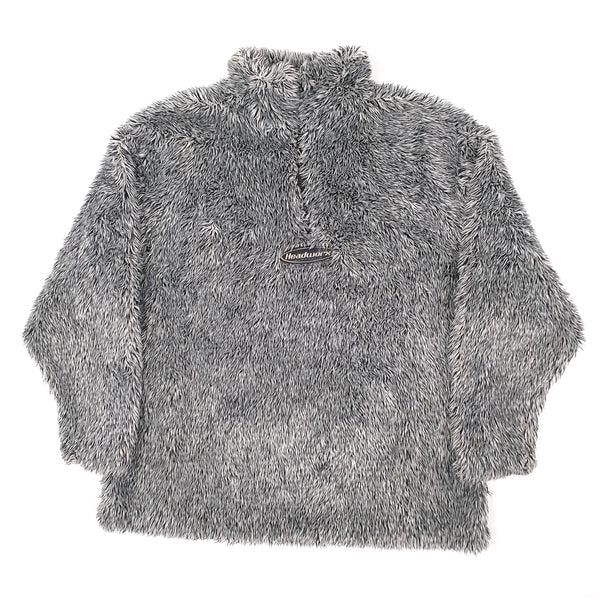 Mens Headworx Grey Quarter Zip Vintage Fluffy Jumper L – Bundl