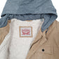 Mens Beige Levis Corduroy Hoodie Chore Workwear  Coat