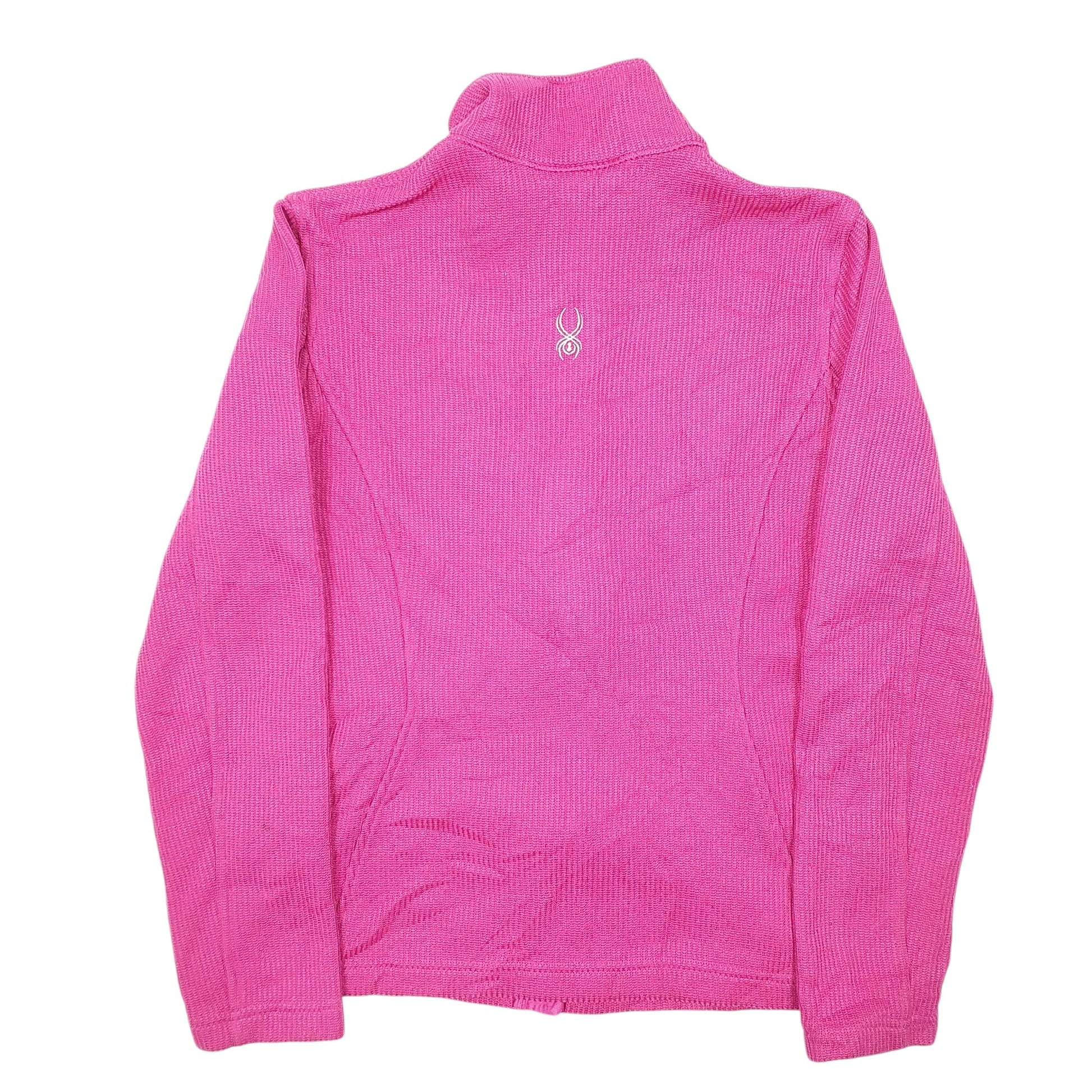 Womens Pink Spyder Core Sweater Active Top Full Zip Jumper