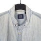 Mens Blue Gap Denim Chambray Overshirt Long Sleeve Shirt