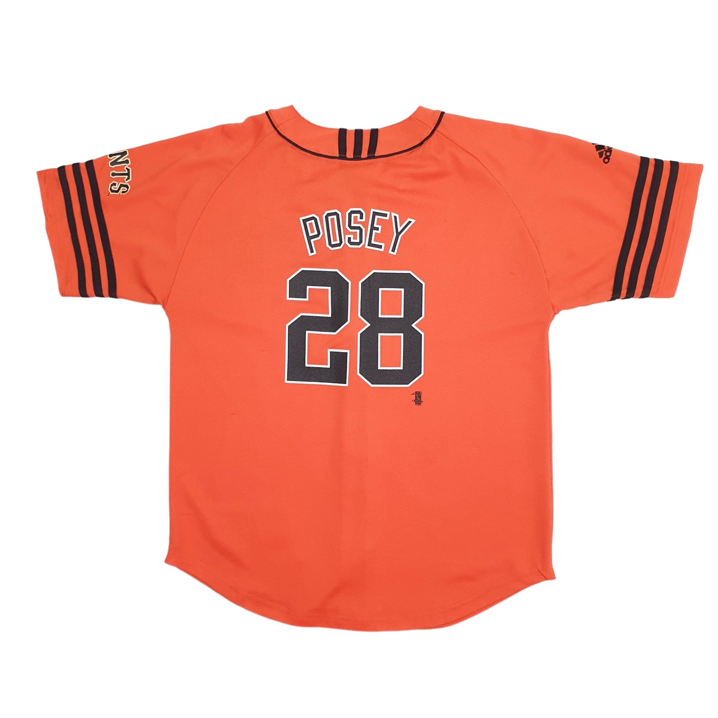 Mens Orange Adidas MLB Baseball Jersey San Francisco Giants Posey Short Sleeve T Shirt