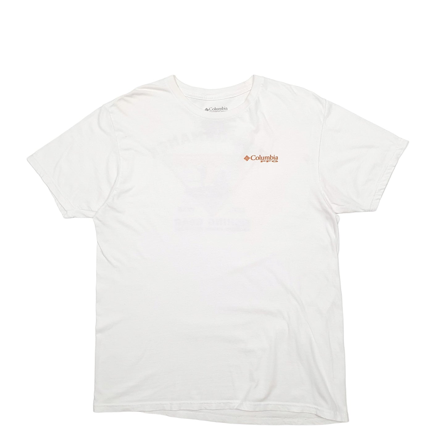 Mens White Columbia Sportswear PFG Fishing Short Sleeve T Shirt