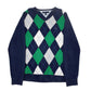 Mens Navy Tommy Hilfiger V Neck Crewneck Jumper