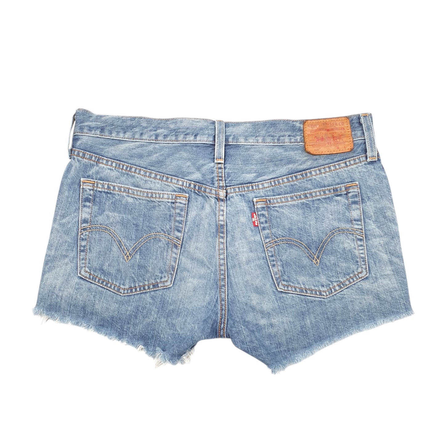 Womens Blue Levis 501 Jorts Hot Pants Denim Shorts