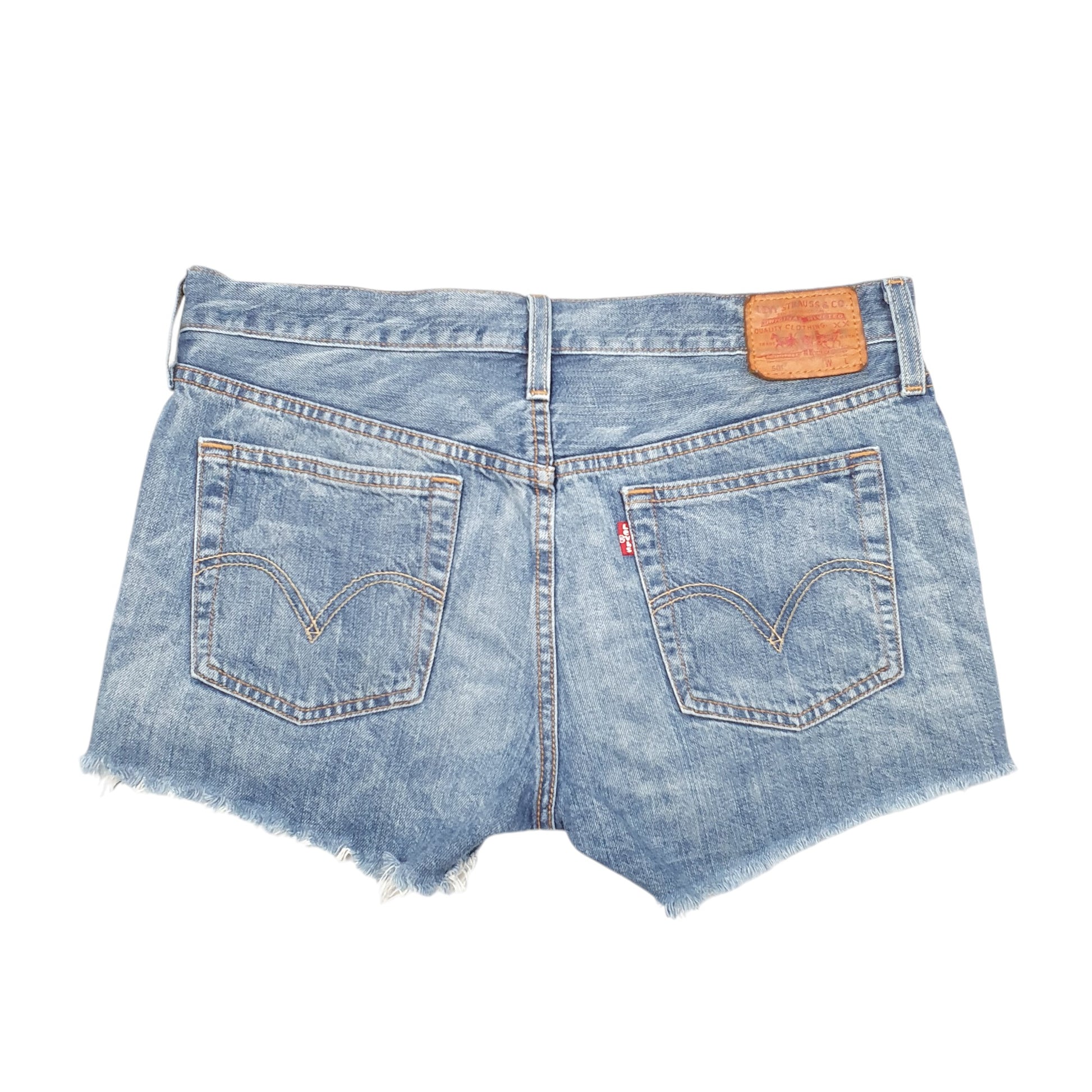Womens Blue Levis 501 Jorts Hot Pants Denim Shorts