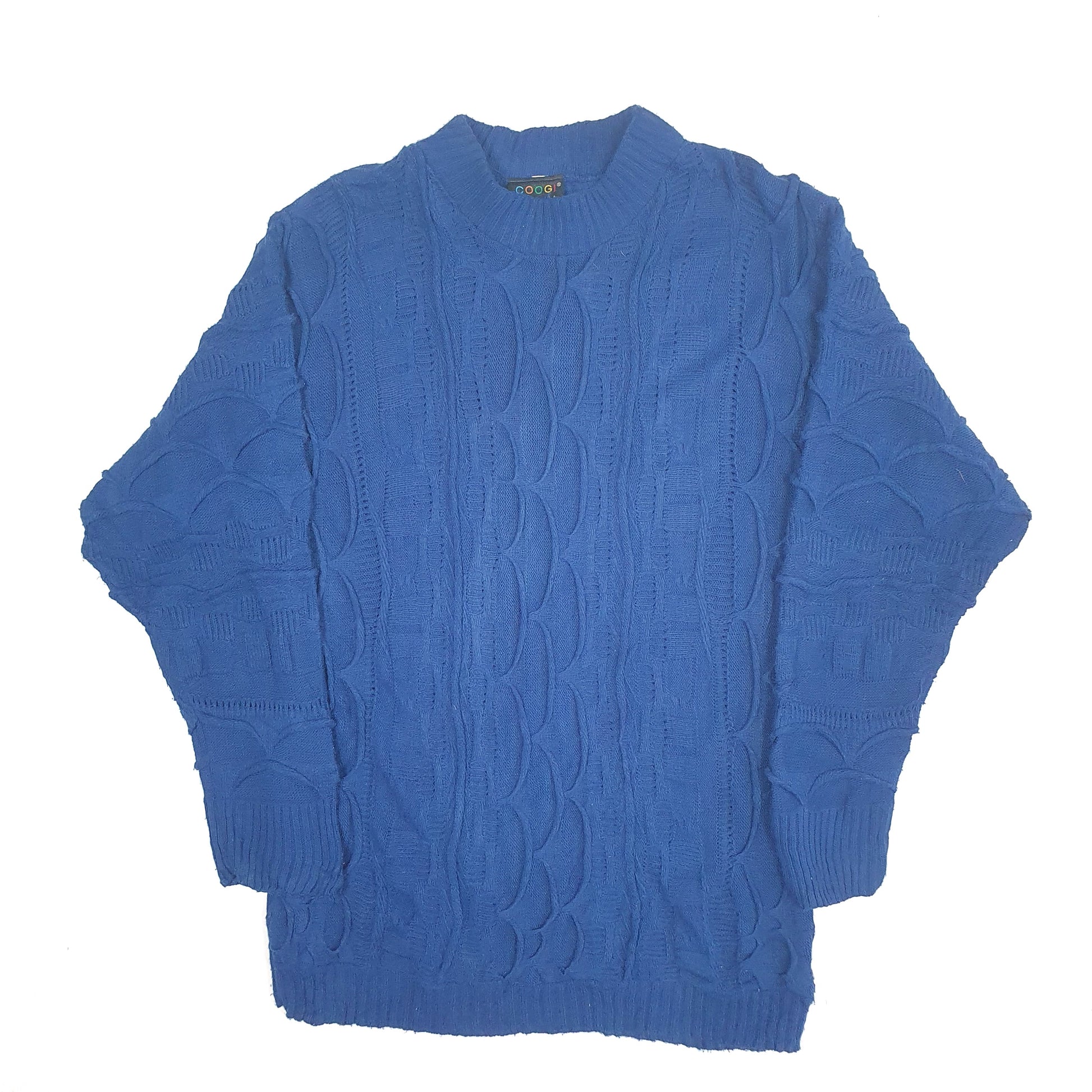 Mens Blue Coogi Knit Sweater Crewneck Jumper