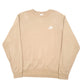 Mens Tan Nike Swoosh Crewneck Jumper