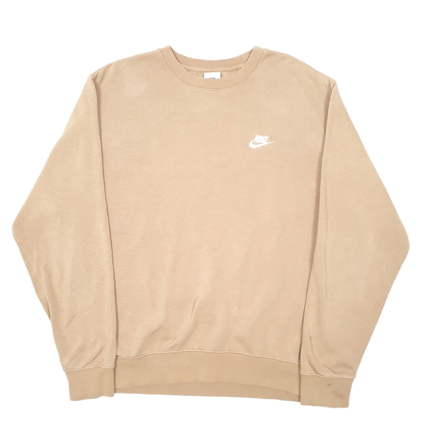 Mens Tan Nike Swoosh Crewneck Jumper
