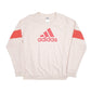 Mens Pink Adidas Spellout Crewneck Jumper