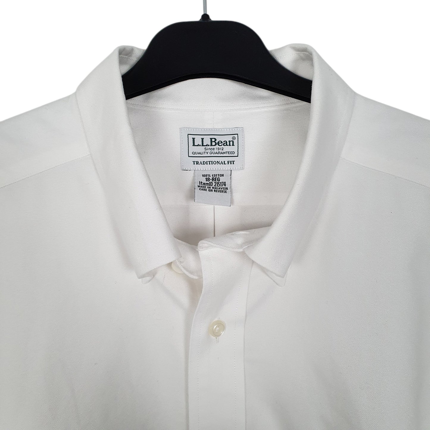 Mens White L.L.Bean  Short Sleeve Shirt