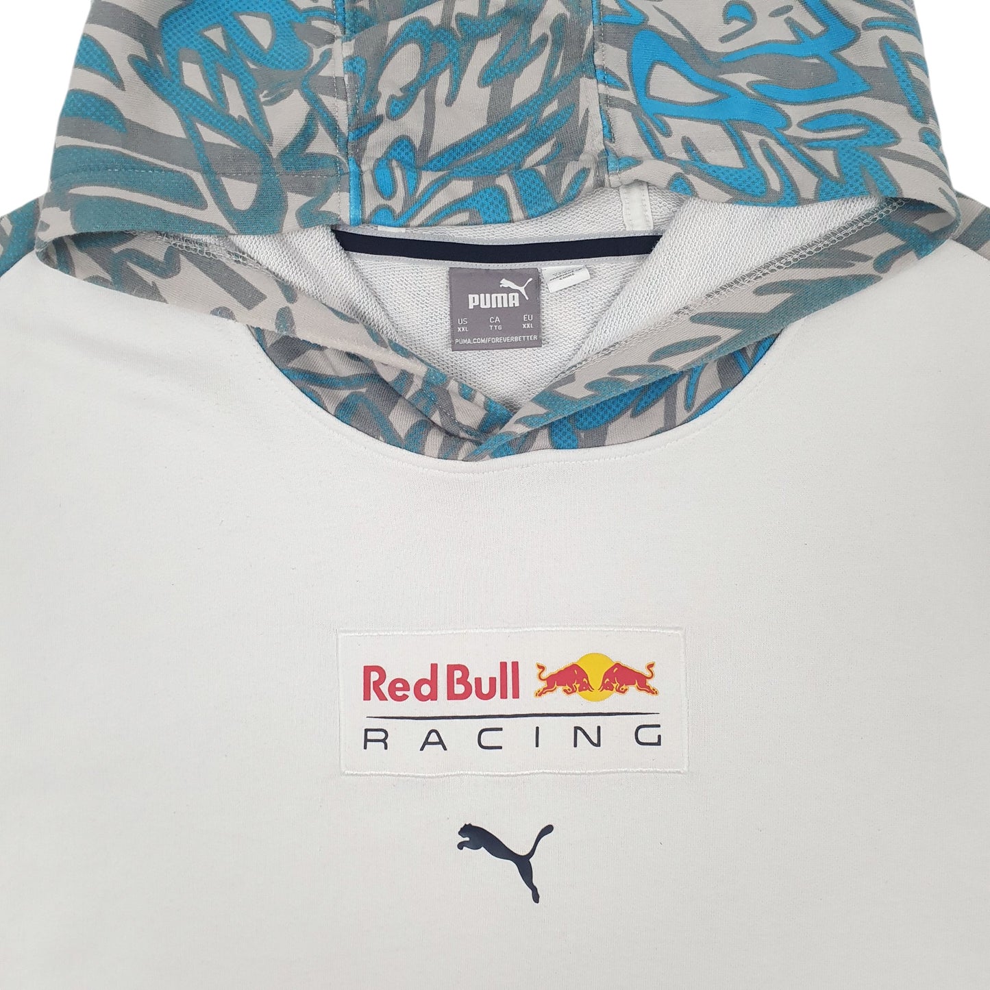 Mens White Puma Red Bull Racing F1 Hoodie Jumper