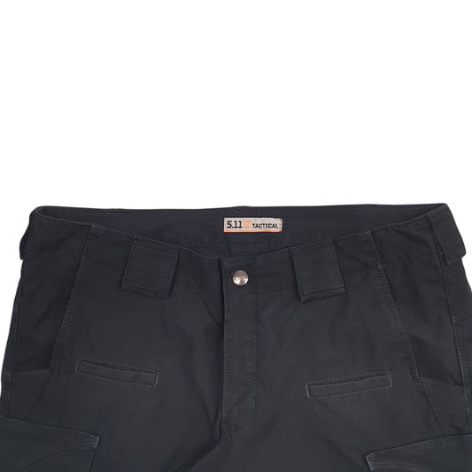 Womens Black 5.11 Tactical Stretch Fit Waist Cargo Trousers